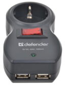 Сетевой фильтр Defender Voyage 100 (2 usb, 1 розетка)